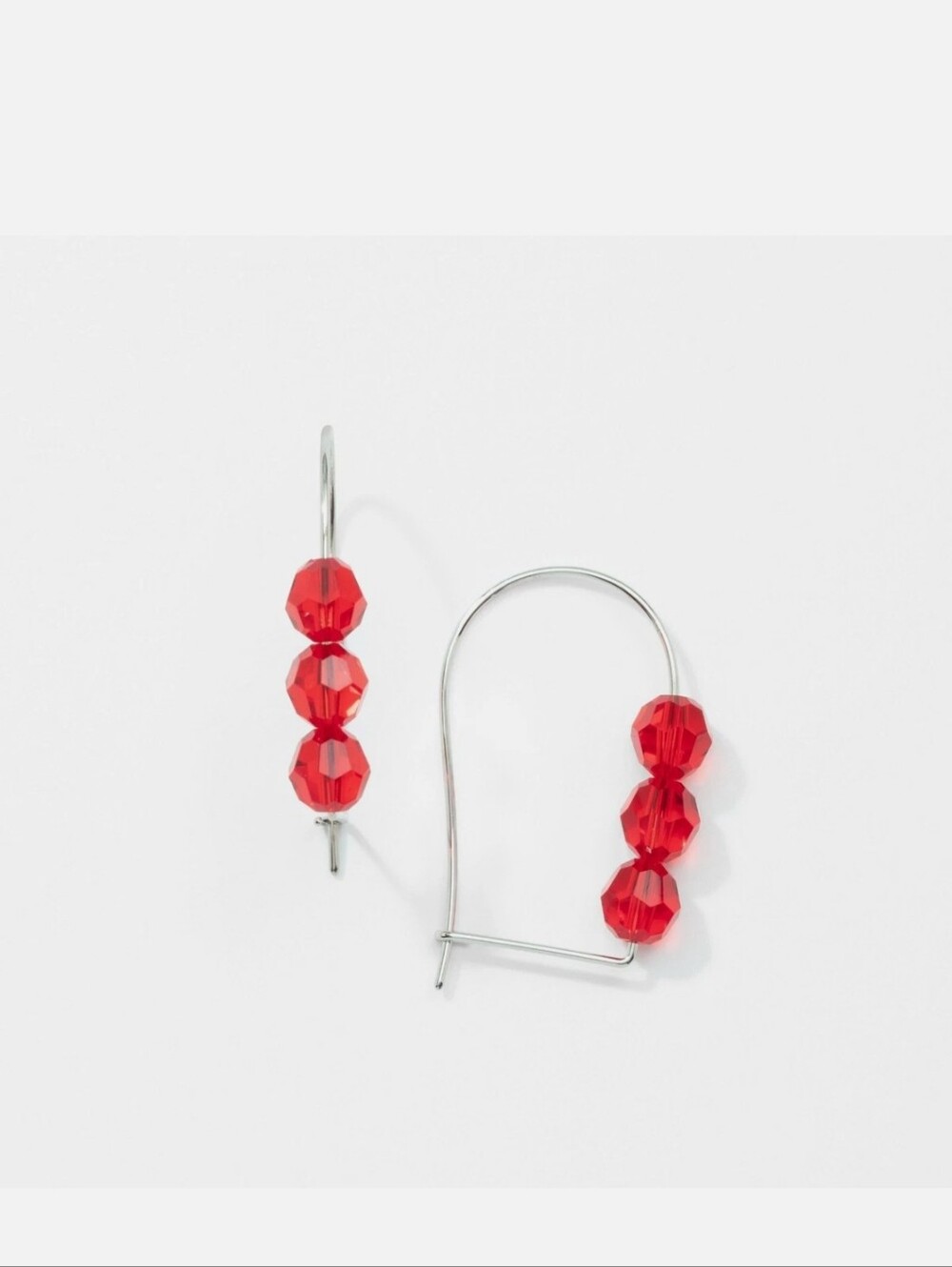 Touchstone Crystal Red Wire Earrings